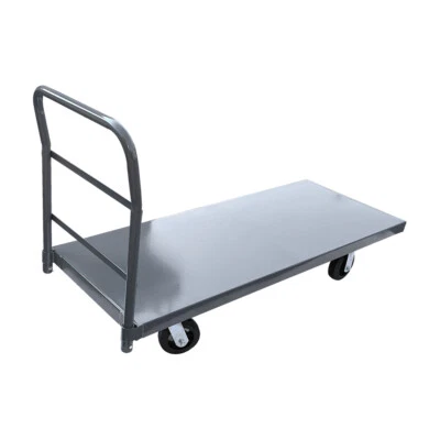HPDMC Platform Truck w/Steel Deck, 6" Rubber Casters, 48 x 24, 60 x 24, 2000 Lb Cap