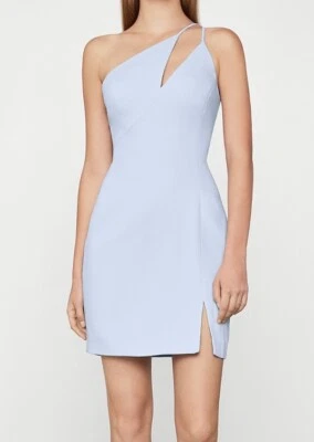NWT $248 BCBG MAXAZRIA Arctic Ice Asymmetrical One Shoulder Bodycon Dress Size 8 - Image 1 of 3
