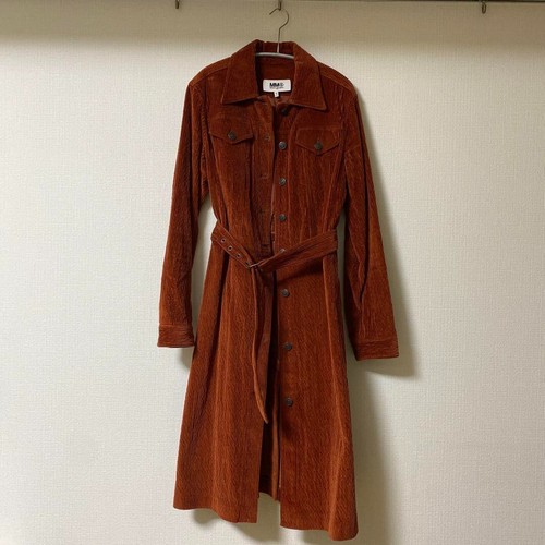 MM6 Maison Margiela abito cappotto leggero con cintura taglia 36 marrone GIAPPONE