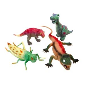 Verschiedene Tier Spielzeug Kunststoff Figuren Dinosaurier T-Rex Eidechse Heuschrecke Big Bug - Bild 1 von 6