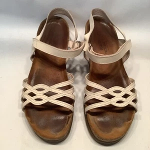 Naot Slingback Sandale off white Gr. 41 US 10 Leder Kork bequem Sommer elegant - Bild 1 von 7