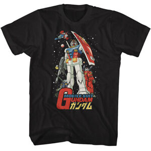 Gundam Japanese Military Anime Merch Mobile Suit Show Poster Men's T Shirt