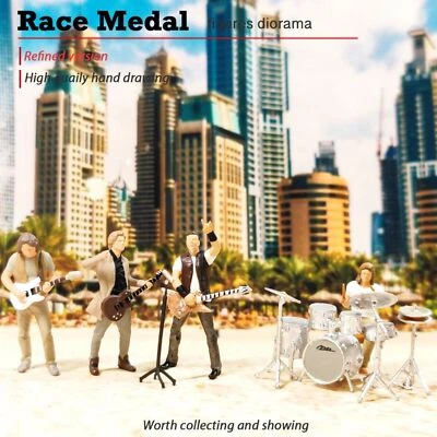 1:64 rock band drums drummer original 3D design doll model alloy car model - Image 1 of 4