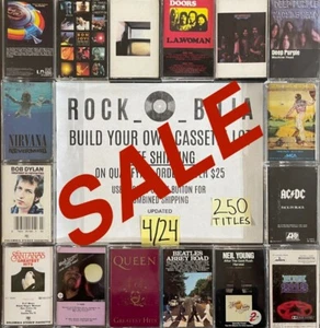 $1 and UP ARENA ROCK VAN HALEN PINK FLOYD RUSH ZEP BUILD YOUR LOT CASSETTE TAPES - Picture 1 of 389