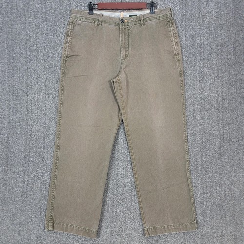 Pantalone Timberland uomo 36x28* marrone gamba dritta chino escursionismo pesca outdoor