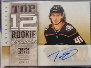 Trevor Zegras 21/22 UD Artifacts Top 12 Rookie Signatures SSSP Group A RS-TZ - Picture 1 of 1