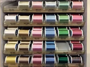 SULKY 40W RAYON EMBROIDERY THREAD-(KING 850 YARDS)-VARIOUS COLORS-COLLECTION 1  - Picture 1 of 1