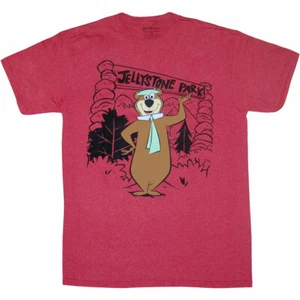 Yogi Bear Jellystone Park Red Heather T-Shirt - Picture 1 of 2