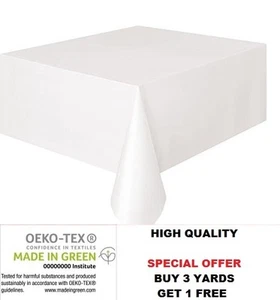 Mantel blanco liso premium para limpiar/limpiar paño de aceite de vinilo paño de PVC material de tela - Imagen 1 de 1