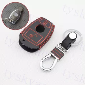 2 Buttons Key Fob Shell Case Holder Bag Pack Cover For Benz A B R G GLK GLA GLC - Foto 1 di 6