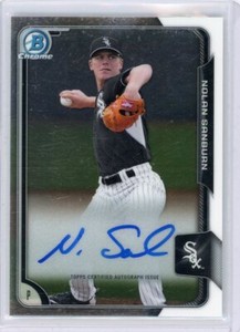 nolan sanburn 2015 bowman chrome prospects auto white sox