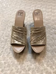 Diane  Von Furstenberg "Palm" Cork Platform Slip on Wedges shoes Size 9.5 M - Picture 1 of 12