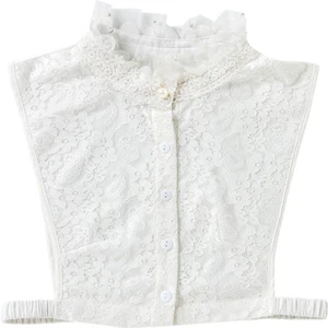 Spitze abnehmbarer Kragen Latz Damen Falscher Kragen Fake Halb Shirt Bluse Blume - Bild 1 von 7