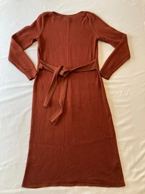 Banana Republic Factory Sparkle Rust Color Sweater Knit Dress Women's Size Small - Image 1 of 4