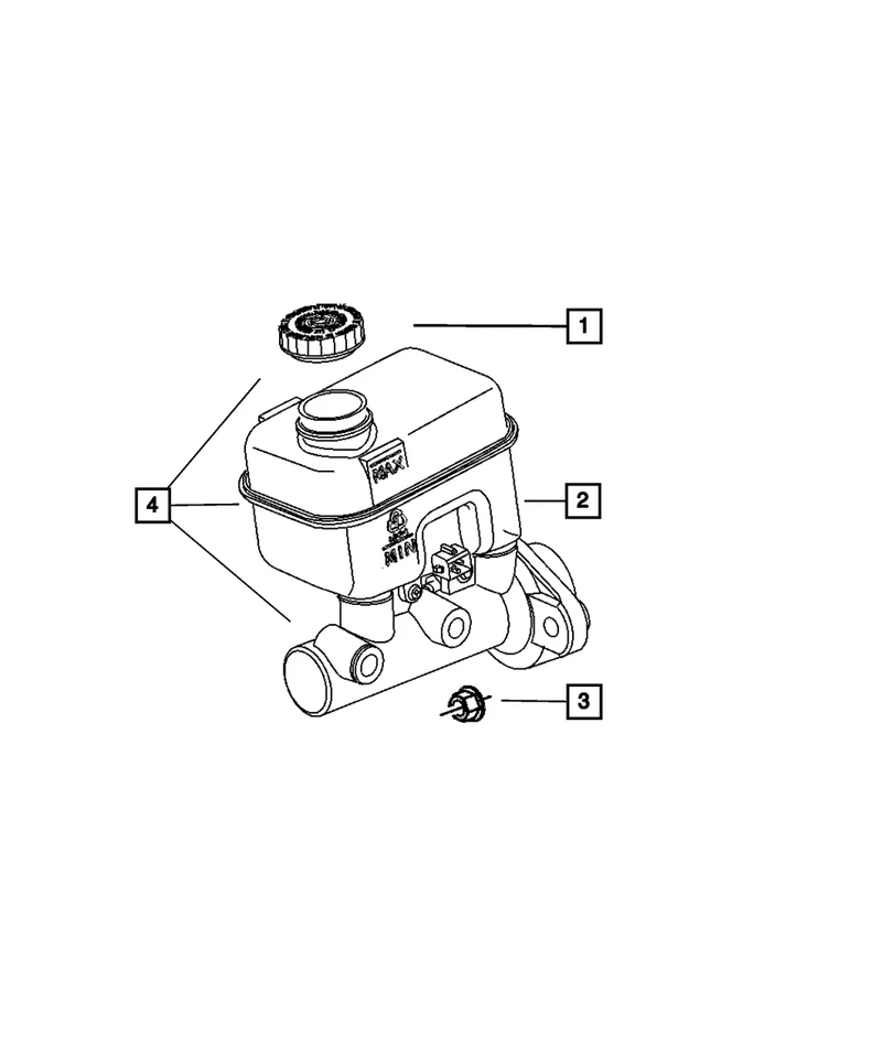 Cilindro maestro de freno Mopar genuino 5142652AA Foto 1 de 1