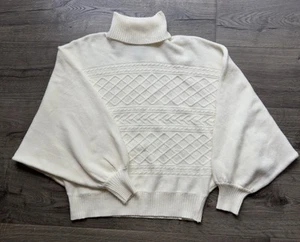 Oliver O. Size M White Viscose Blend Sweater - Picture 1 of 8