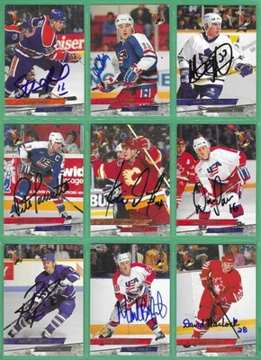 1993-94 Fleer Ultra Hockey *SIGNED* ~ 19 cards ~ Cheveldae, Richter, Sacco - Image 1 of 3
