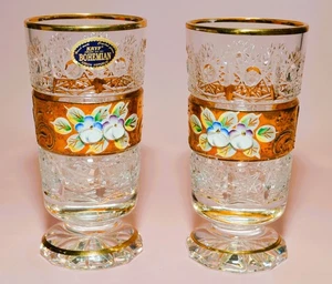 2 handbemalte Sherrygläser von Bohemia – im Originalkarton - Bild 1 von 4
