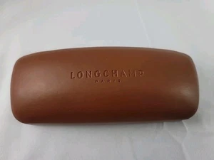 Longchamp Paris braun Kunstleder Hartschale Brillenetui - NEU & KOSTENLOSER VERSAND - Bild 1 von 6