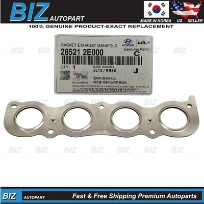 Genuine Exhaust Manifold Gasket for 11-21 Hyundai 12-25 Kia 1.8 2.0L 28521-2E000 - Image 1 of 4