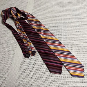 Par de corbatas de seda a rayas Dior Signature - Imagen 1 de 6