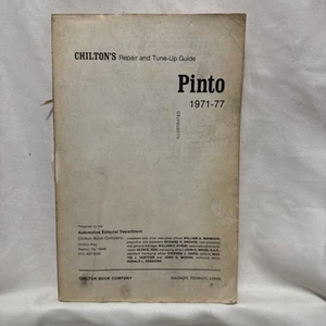 CHILTON'S REPAIR & TUNE-UP GUIDE PINTO SEDAN, RUNABOUT, STATION WAGON 1971-77 - Picture 1 of 4
