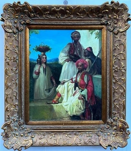 Arabian Scene, oil on board painting - Picture 1 of 8