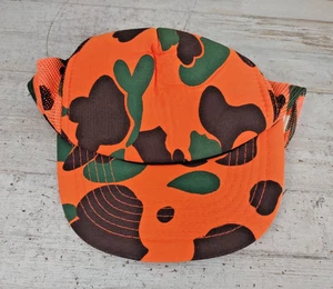 Vintage Rope Mesh Snapback Orange Green Camo Hunting Trucker Hat Cap Taiwan - Bild 1 von 7