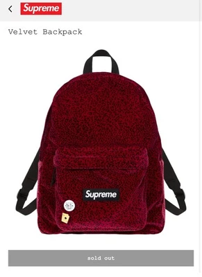 Supreme Velvet Backpack Red Leopard *IN-HAND / *SAME-DAY SHIPPING* - Image 1 of 4