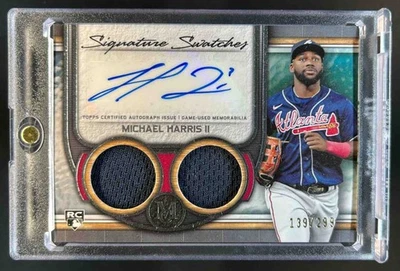 2023 Topps Museum Michael Harris II Dual Relic Jersey Auto RC #139/299 - Image 1 of 2
