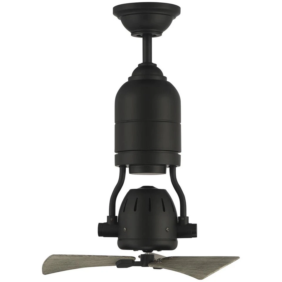 Craftmade BW318FB3 Bellows Uno 18 inch Flat Black with Grey Cedar Blades Fan - Image 1 of 1