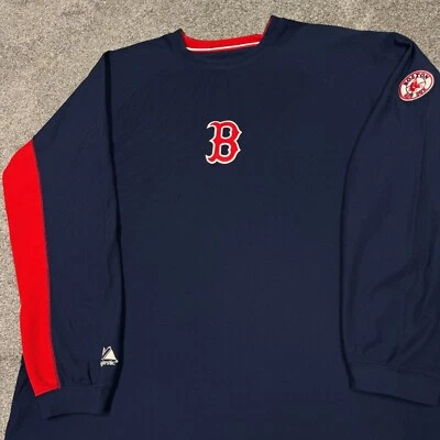 Boston Red Sox Sweatshirt Men Medium Blue MLB Baseball Sweater Lightweight Navy - Image 1 of 4