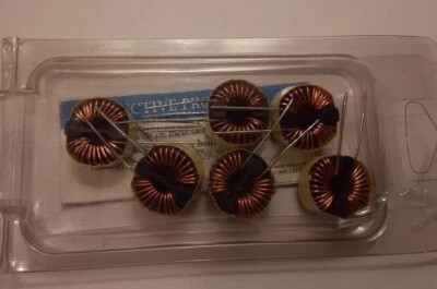 Bourns Jw Miller 7111-RC 850UH 3A DCR 30 mOhm 2 líneas obturador orificio pasante (paquete de 6) Foto 1 de 4