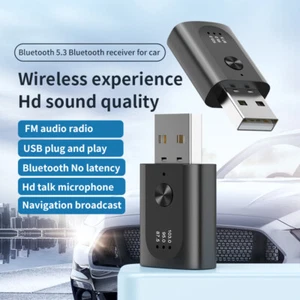Transmetteur FM Récepteur Son Adaptateur Voiture Compatible Bluetooth Récepteur 5.3 - Photo 1/16