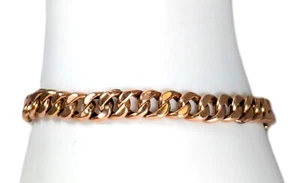 13K Gold Cuban Link Bracelet 7-3/8" Long x 1/4'' Wide - Picture 1 of 9