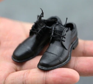 E3-13-2 1/6 scarpe in plastica cave nere modello per bambola figura maschile 12 - Foto 1 di 1