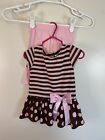 Youngland pink and brown outfit size 12 months 