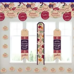 Friends Giving Thanksgiving Wall & Door Hanging Party Decor Friendsgiving 60 PCS - Picture 1 of 5