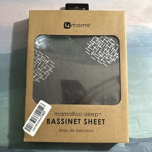 4moms mamaRoo sleep Bassinet Sheets, For Baby Bassinet Grey Crosshatch - Picture 1 of 3