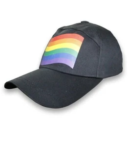 Adults Gay Pride Rainbow Baseball Cap Festival Party Parade LGBT Flag Hat - Picture 1 of 3