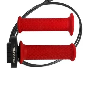 Accossato black quick throttle control grips red Yamaha YZF R1 2015-2019 - Picture 1 of 7