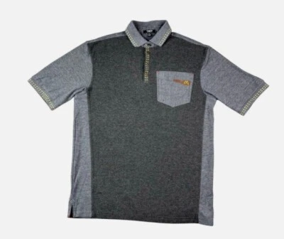 NEW McDonalds Timeless Elements Polo Shirt Uniform Dark Grey Medium MC398GRY - Image 1 of 4