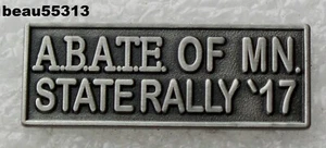 ⭐2017 ABATE OF MINNESOTA STATE RALLY GREAT HARLEY INDIAN VEST PIN - Picture 1 of 1