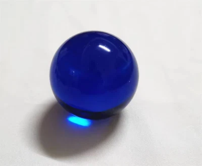 High quality Round Bead Shape Blue Sapphire Lab-Created AAAA+Loose Gemstone 1pcs - Image 1 of 4