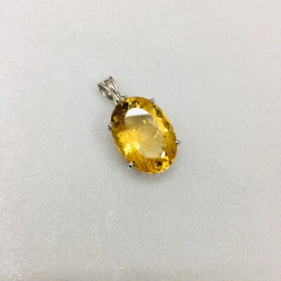 Fantastische Citrin Topas Edelstein 925 Sterlingsilber Handgemacht Anhänger G-62 - Bild 1 von 4
