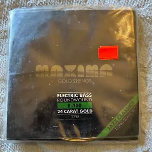 Cuerda de bajo eléctrico Maxima 2298 E.100 oro 24 quilates jazz clásicos escala larga 88 - Imagen 1 de 2