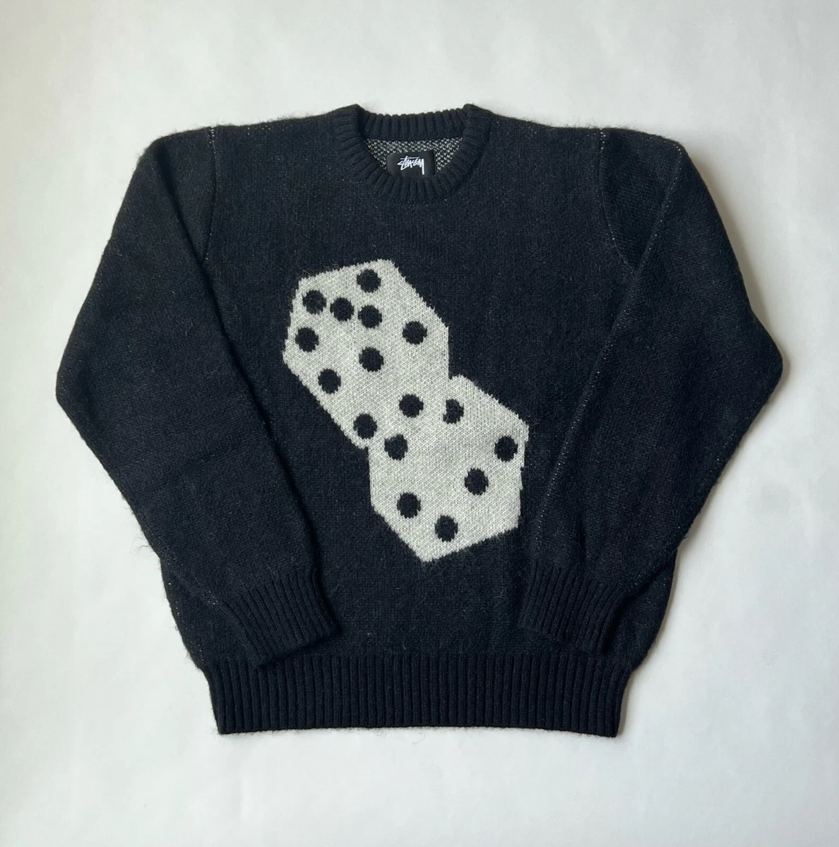 stussy サイコロニット　確実正規品 STUSSY ステューシー DICE KNIT CREW ロゴ ニットセーター (STUSSY