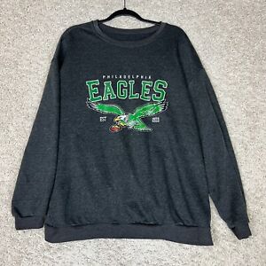 Philadelphia Eagles Crewneck Sweatshirt Adult XL Gray NFL Football