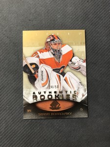 2010-11 SP GAME USED SERGEI BOBROVSKY AUTHENTIC ROOKIE GOLD #ed 24/50