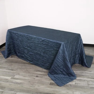 Crinkle Taffeta Tablecloths Rectangular for Weddings & Parties 90 x 156 inches - Image 1 of 4
